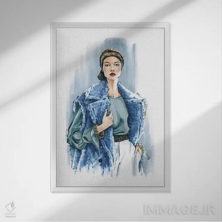 تابلو دکوراتیو مکس اثر کاترینا پاشه گور - نمای قابدار سفید