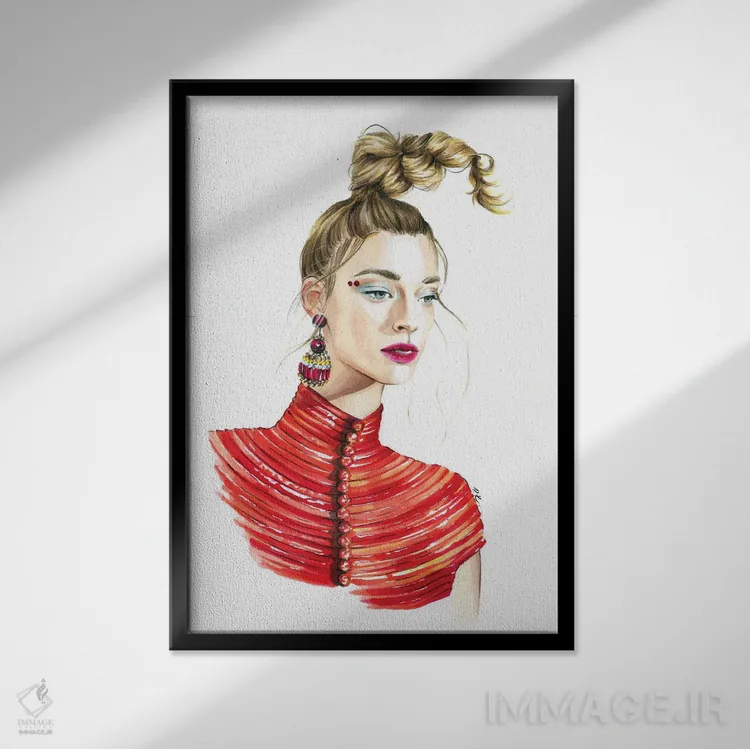 تابلو دکوراتیو گوو پی اثر کاترینا پاشه گور - نمای قابدار مشکی