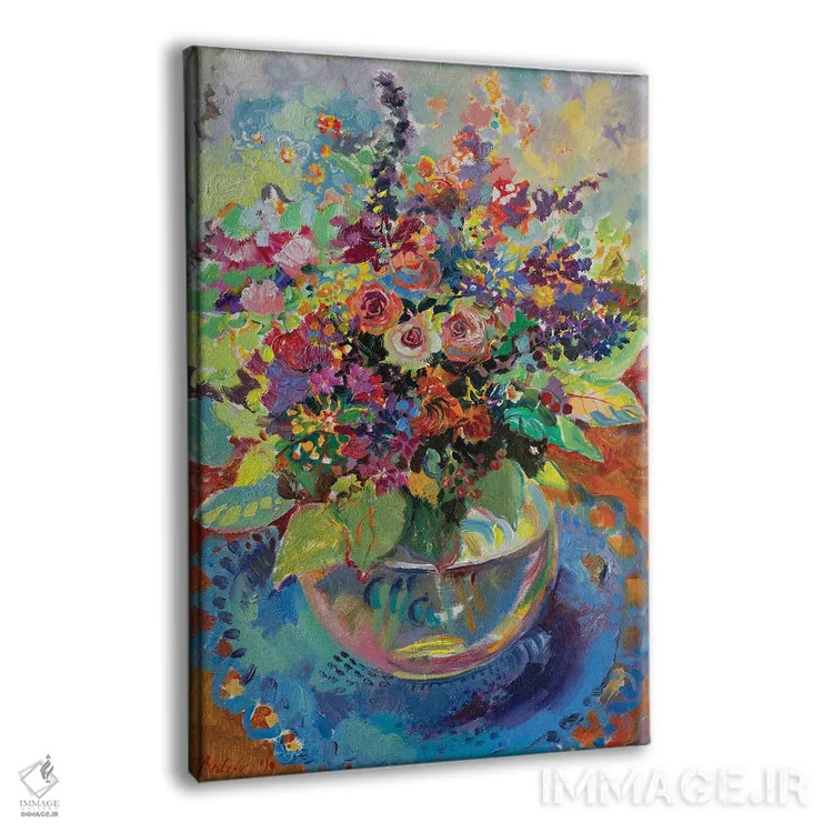 تابلو دکوراتیو دسته گل تابستانی - اوت اثر کاتارینا والوا - نمای پرسپکتیو محصول