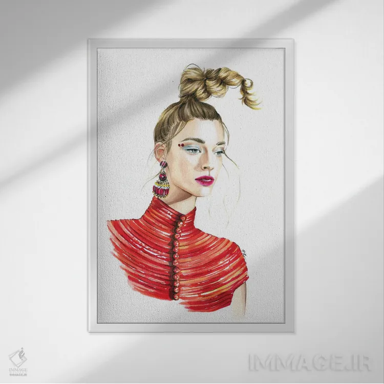 تابلو دکوراتیو گوو پی اثر کاترینا پاشه گور - نمای قابدار سفید