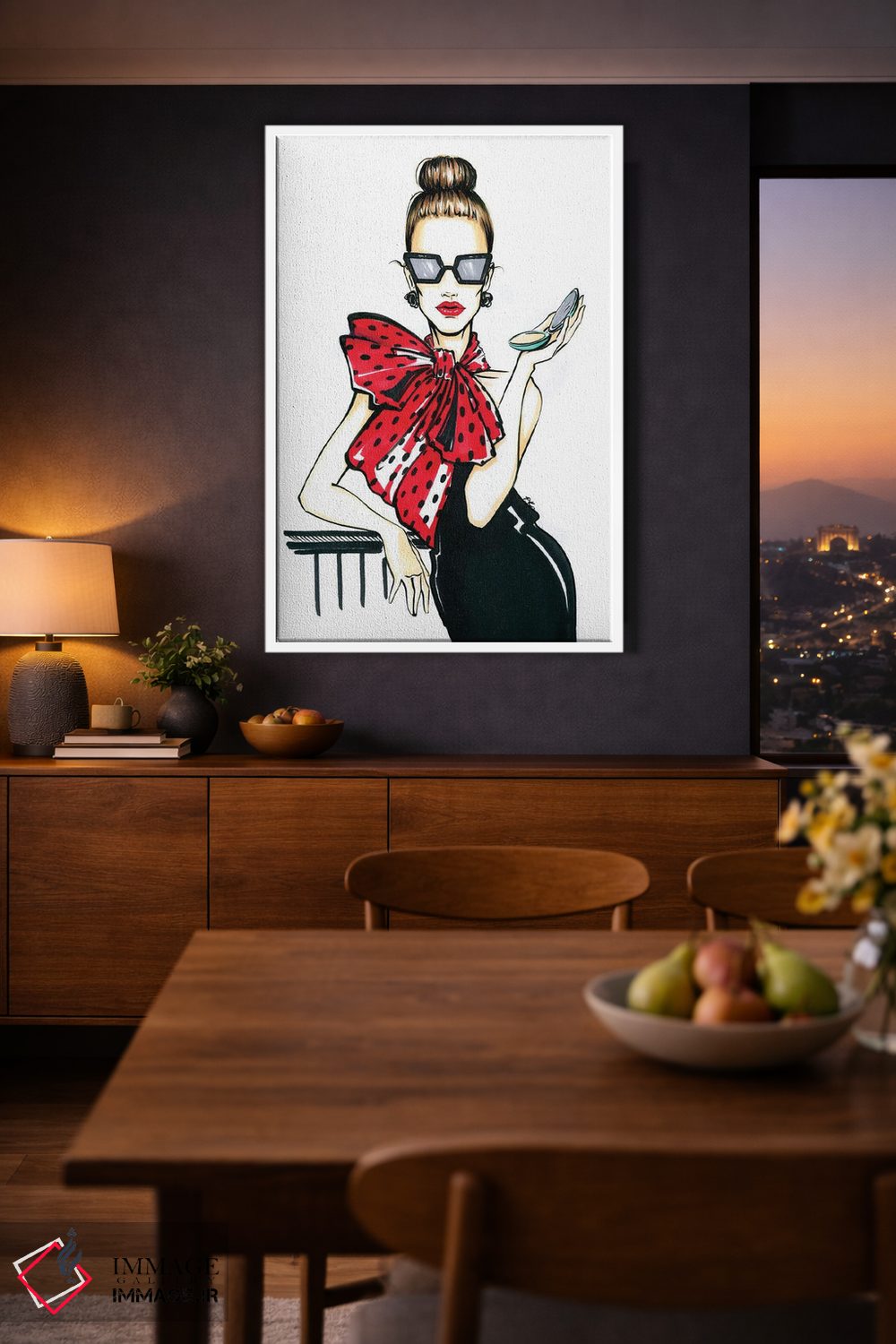 تابلو دکوراتیو دختر با پاپیون اثر کاترینا پاشه گور - D2W