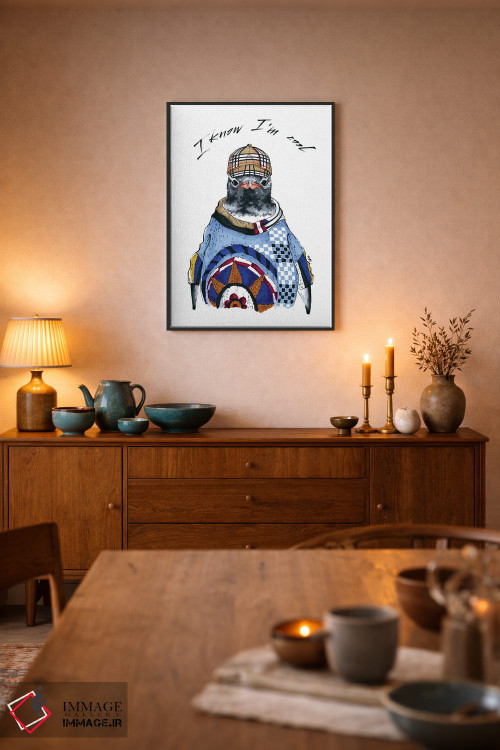 تابلو دکوراتیو پنگوئن اثر کاترینا پاشه گور - D6B