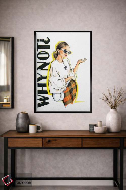 تابلو دکوراتیو چرا که نه اثر کاترینا پاشه گور - D1B