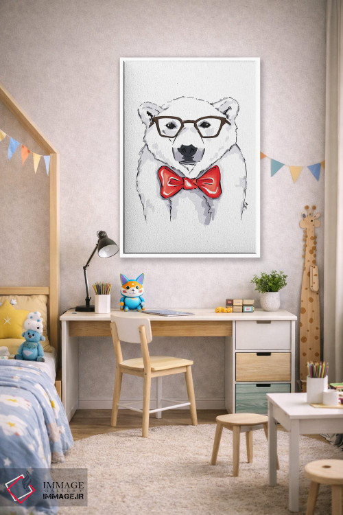 تابلو دکوراتیو خرس عروسکی اثر کاترینا پاشه گور - D1W