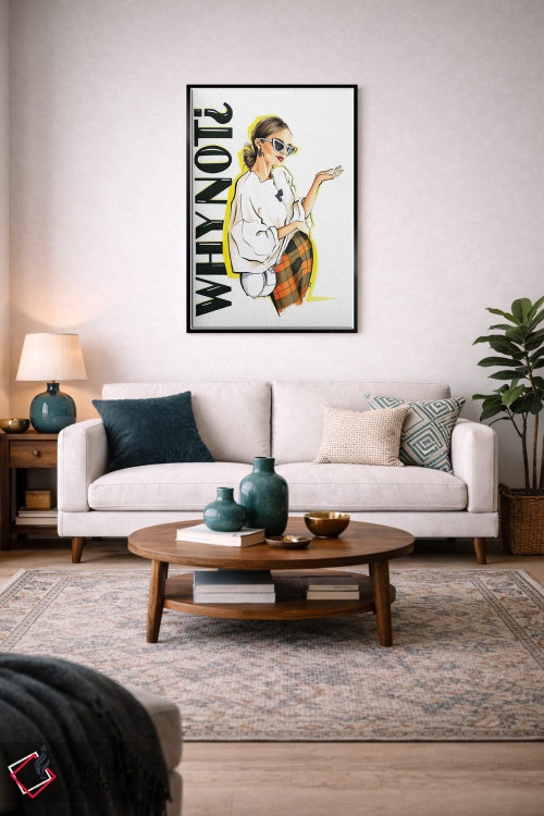 تابلو دکوراتیو چرا که نه اثر کاترینا پاشه گور - D4B