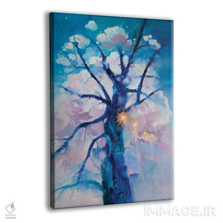 تابلو دکوراتیو درخت آبی اثر کاتارینا والوا - نمای پرسپکتیو محصول