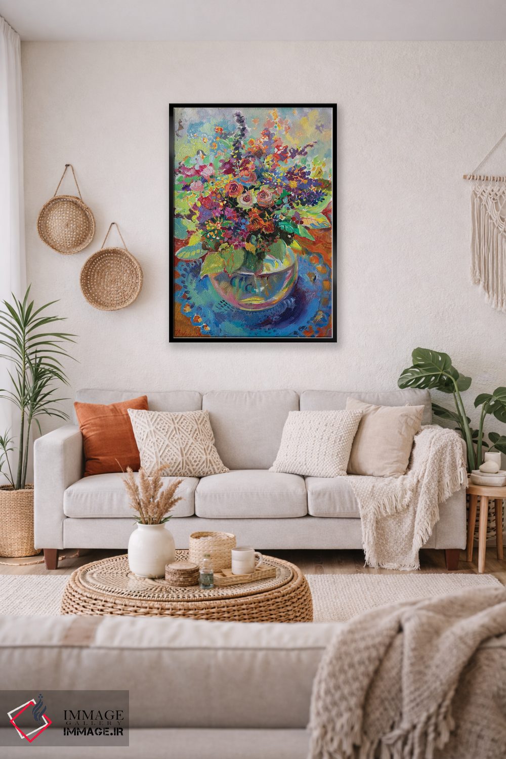 تابلو دکوراتیو دسته گل تابستانی - اوت اثر کاتارینا والوا - D5B