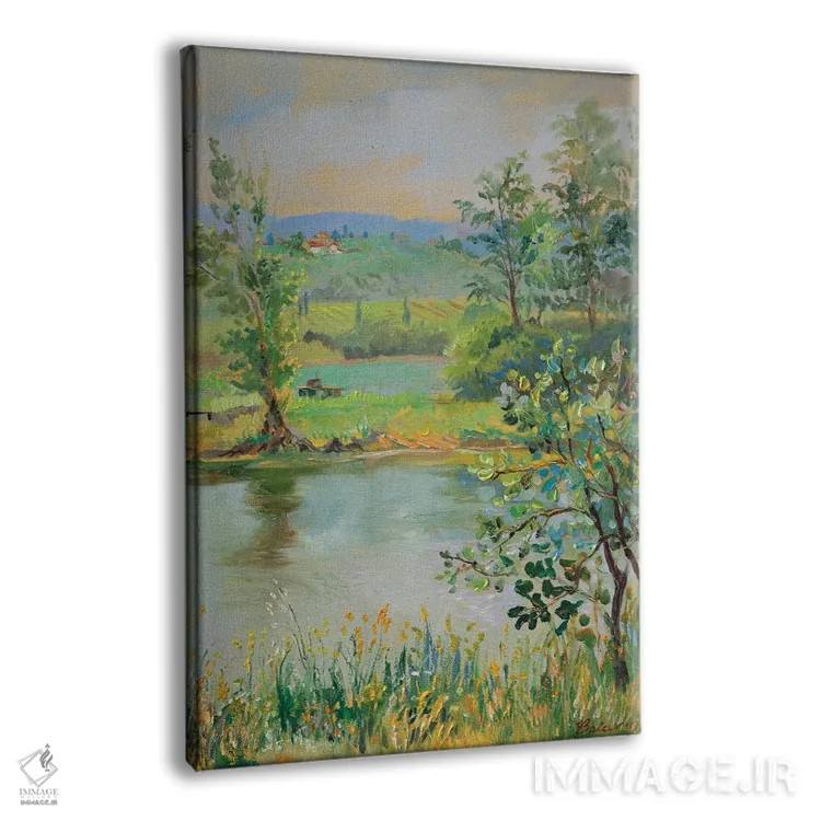 تابلو دکوراتیو برکه ماهی در توسکانی اثر کاتارینا والوا - نمای پرسپکتیو محصول