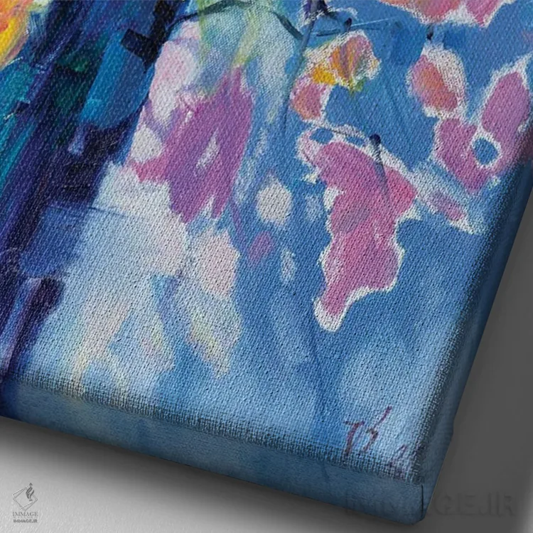 تابلو دکوراتیو درخت اثر کاتارینا والوا - نمای نزدیک بافت بوم