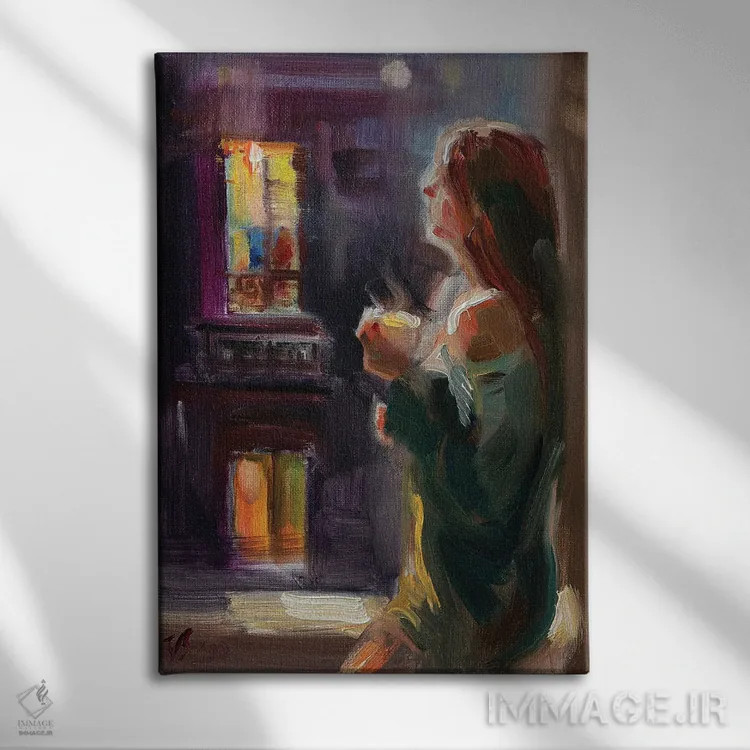 تابلو دکوراتیو عصر گرم اثر کاتارینا والوا - نمای روبهرو روی دیوار