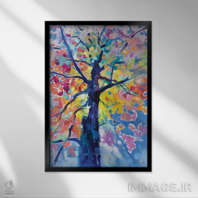 تابلو دکوراتیو درخت اثر کاتارینا والوا - نمای قابدار مشکی