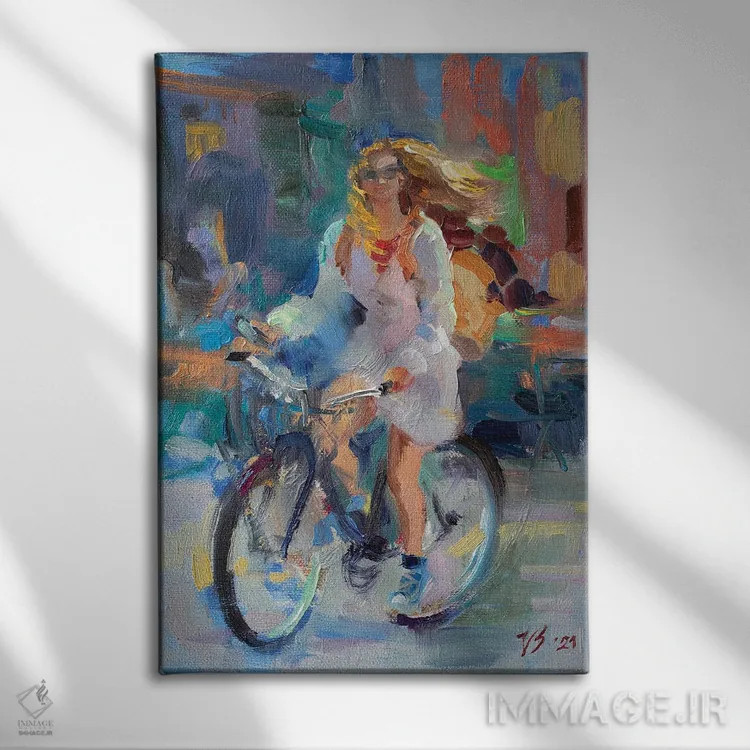 تابلو دکوراتیو سفر شهری اثر کاتارینا والوا - نمای روبهرو روی دیوار