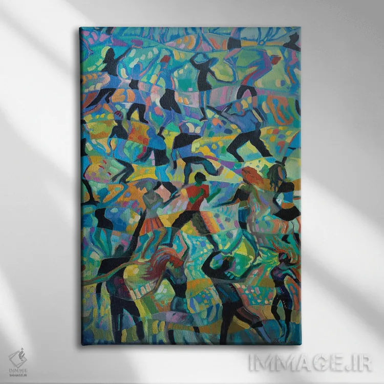 تابلو دکوراتیو دیسکو اثر کاتارینا والوا - نمای روبهرو روی دیوار