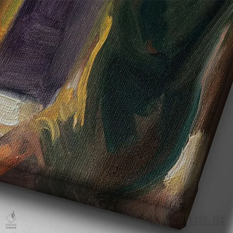 تابلو دکوراتیو عصر گرم اثر کاتارینا والوا - نمای نزدیک بافت بوم