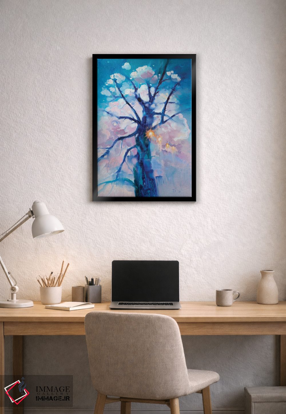 تابلو دکوراتیو درخت آبی اثر کاتارینا والوا - D2B