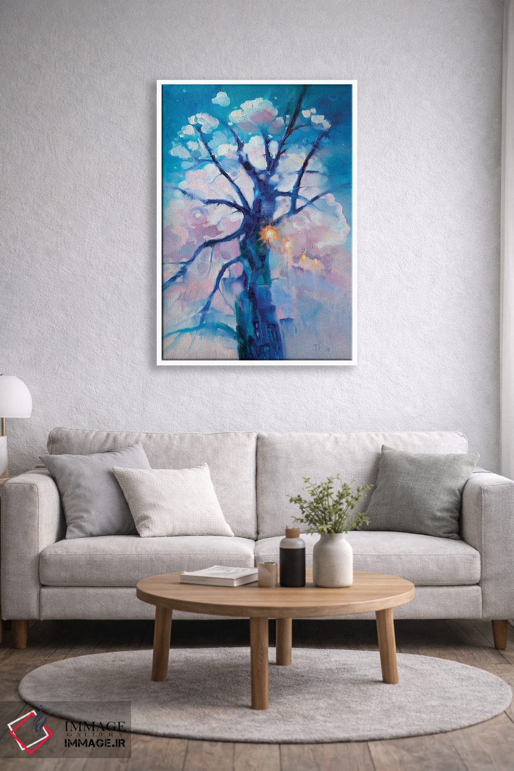 تابلو دکوراتیو درخت آبی اثر کاتارینا والوا - D1W