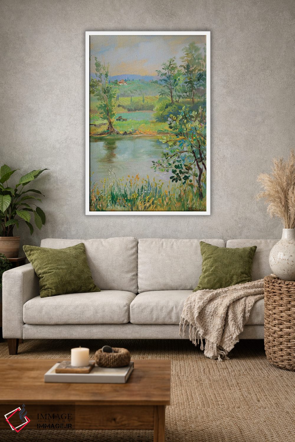 تابلو دکوراتیو برکه ماهی در توسکانی اثر کاتارینا والوا - D1W