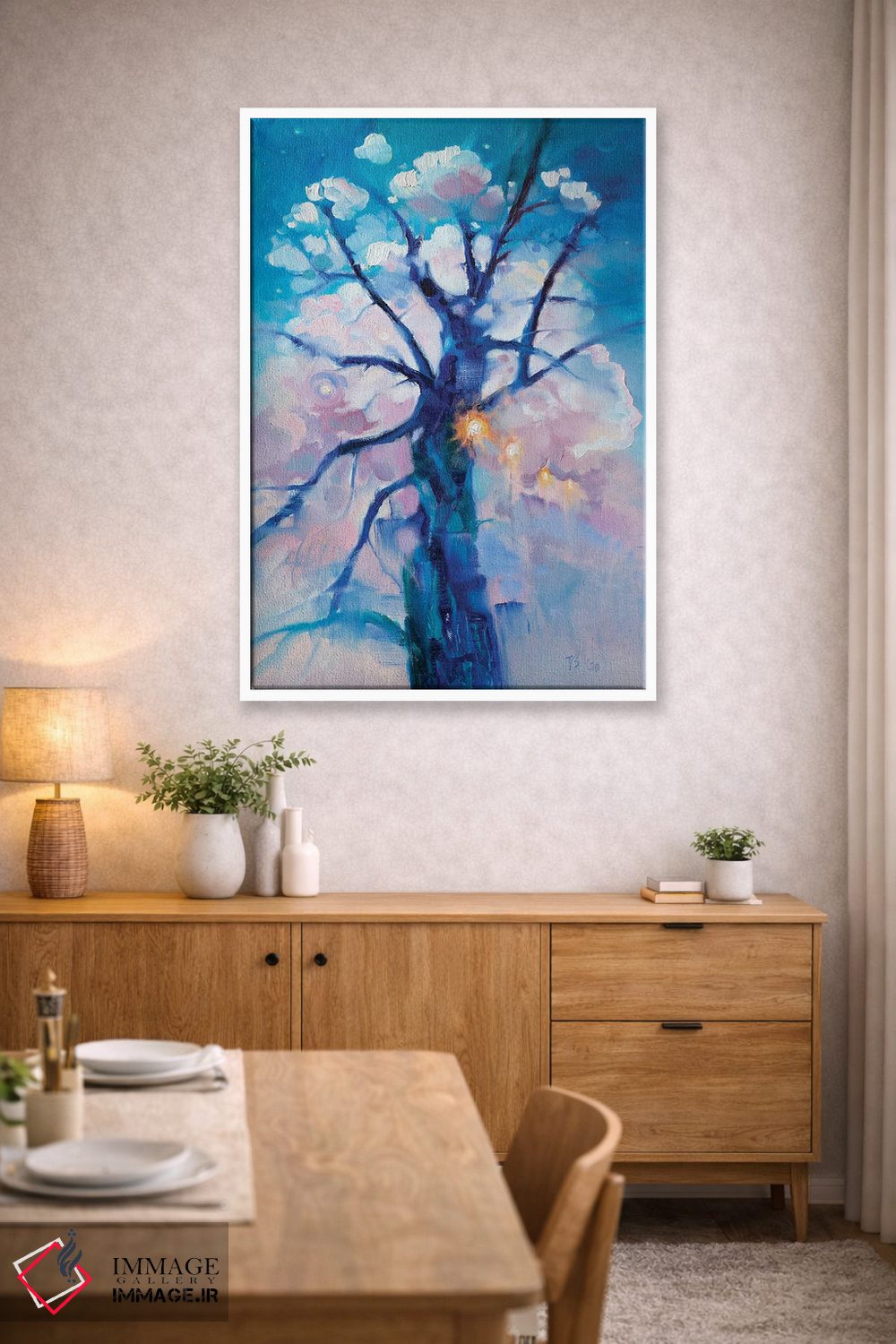 تابلو دکوراتیو درخت آبی اثر کاتارینا والوا - D4W