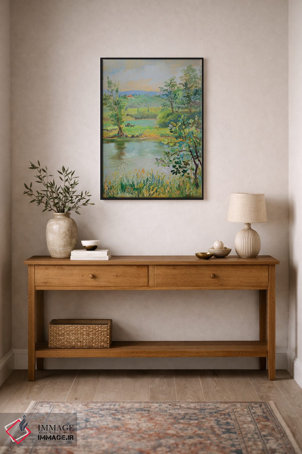 تابلو دکوراتیو برکه ماهی در توسکانی اثر کاتارینا والوا - D3B