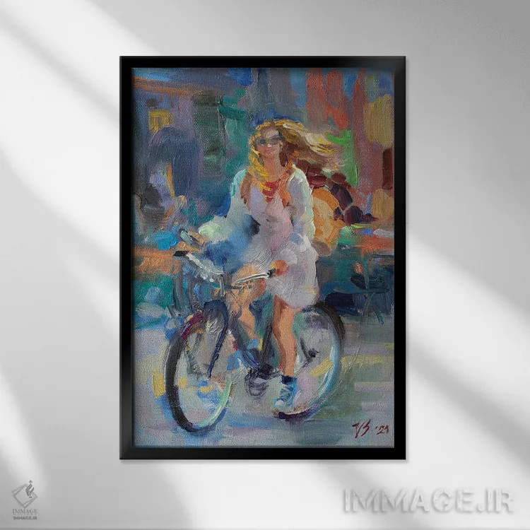 تابلو دکوراتیو سفر شهری اثر کاتارینا والوا - نمای قابدار مشکی