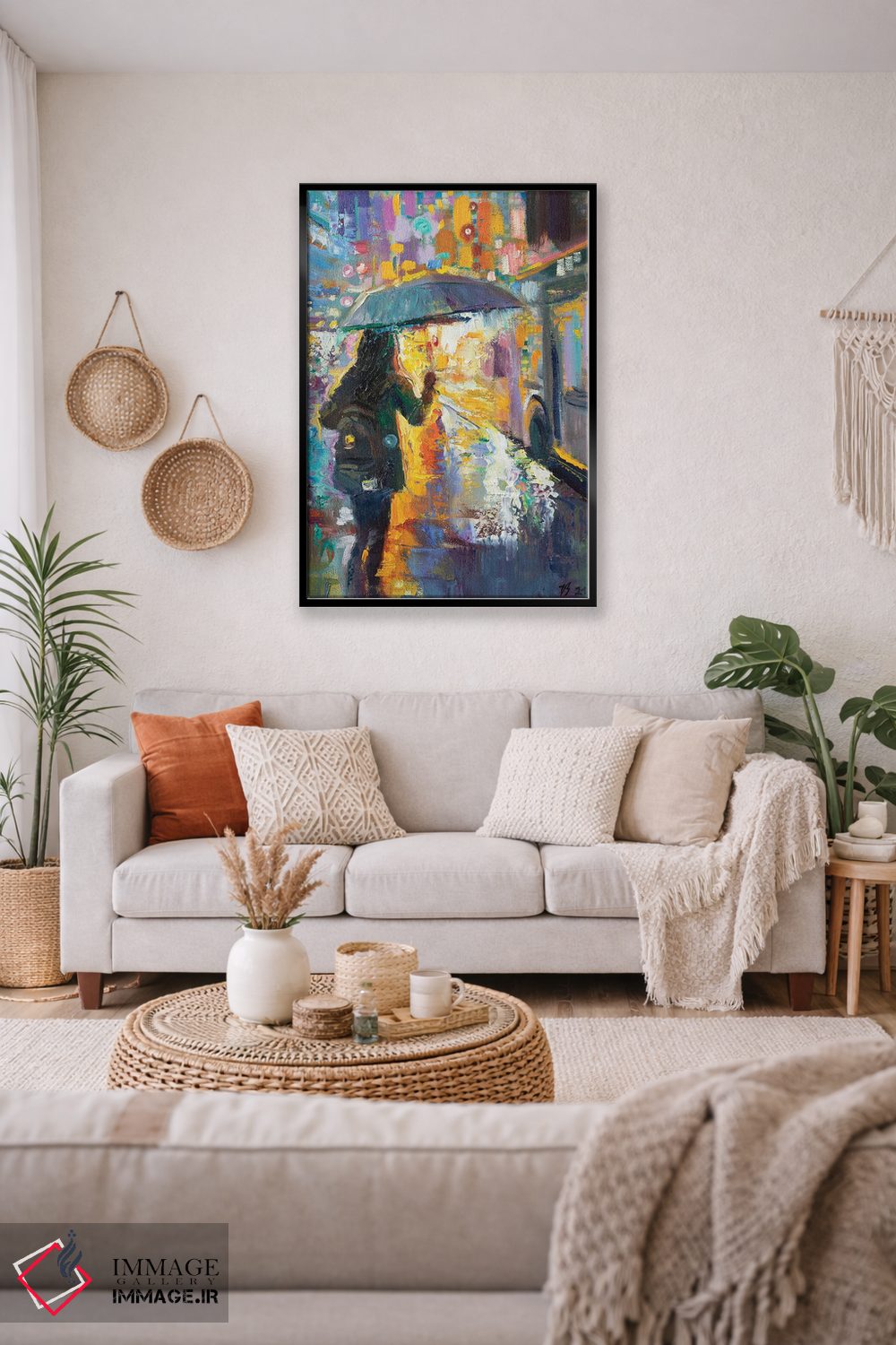 تابلو دکوراتیو در ایستگاه اتوبوس زیر باران اثر کاتارینا والوا - D3B