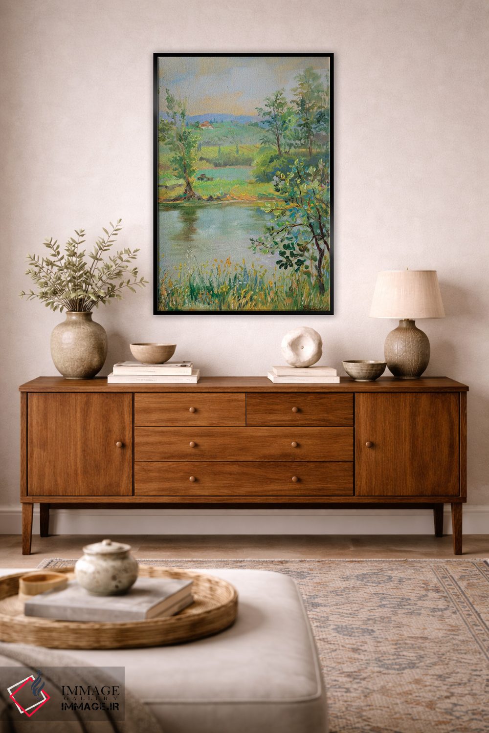 تابلو دکوراتیو برکه ماهی در توسکانی اثر کاتارینا والوا - D5B