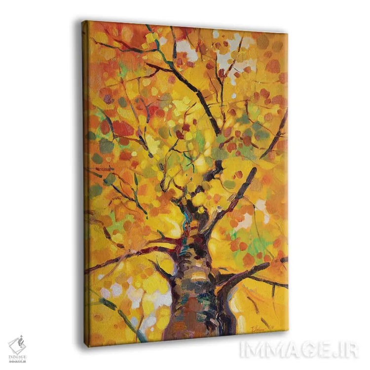 تابلو دکوراتیو درخت طلایی اثر کاتارینا والوا - نمای پرسپکتیو محصول