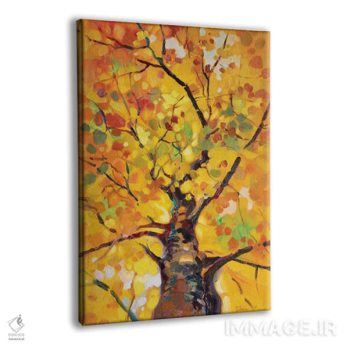 تابلو دکوراتیو درخت طلایی اثر کاتارینا والوا - نمای پرسپکتیو محصول