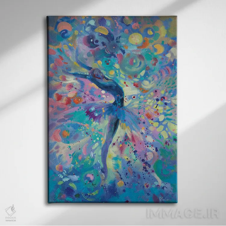 تابلو دکوراتیو رقص باله اثر کاتارینا والوا - نمای روبهرو روی دیوار