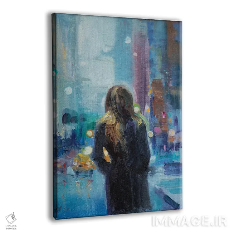 تابلو دکوراتیو روز بارانی در شهر اثر کاتارینا والوا - نمای پرسپکتیو محصول