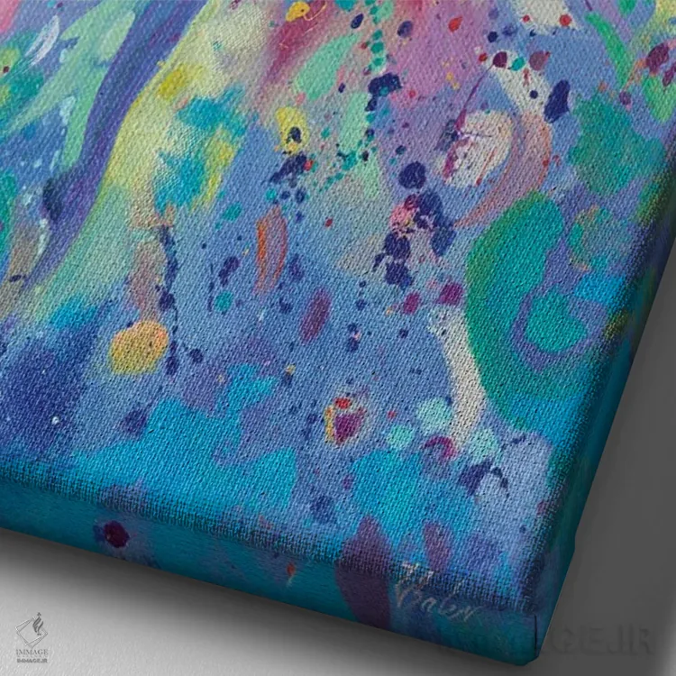 تابلو دکوراتیو رقص باله اثر کاتارینا والوا - نمای نزدیک بافت بوم