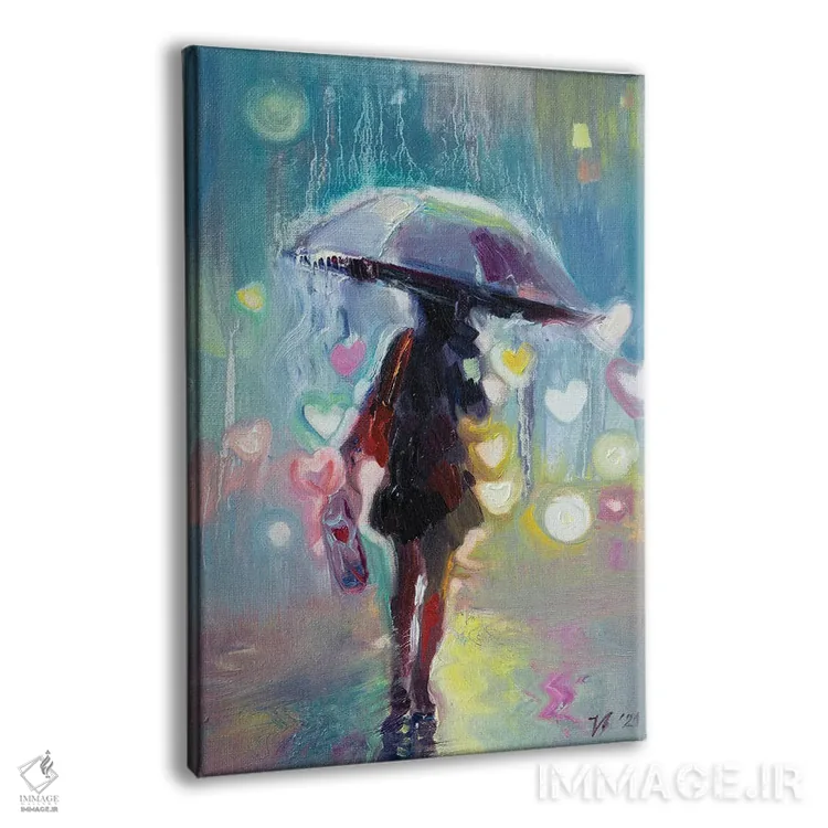 تابلو دکوراتیو چراغ های بارانی اثر کاتارینا والوا - نمای پرسپکتیو محصول