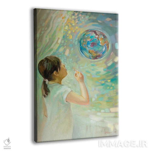 تابلو دکوراتیو حباب صابون اثر کاتارینا والوا - نمای پرسپکتیو محصول