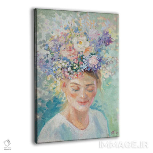 تابلو دکوراتیو گل های بهاری اثر کاتارینا والوا - نمای پرسپکتیو محصول