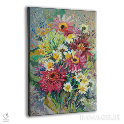 تابلو دکوراتیو دسته گل تابستانی اثر کاتارینا والوا - نمای پرسپکتیو محصول