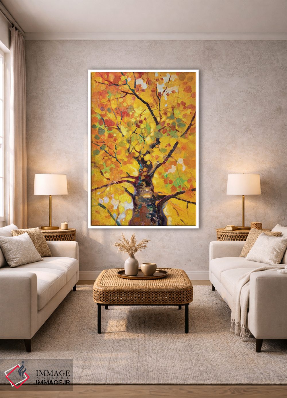 تابلو دکوراتیو درخت طلایی اثر کاتارینا والوا - D1W