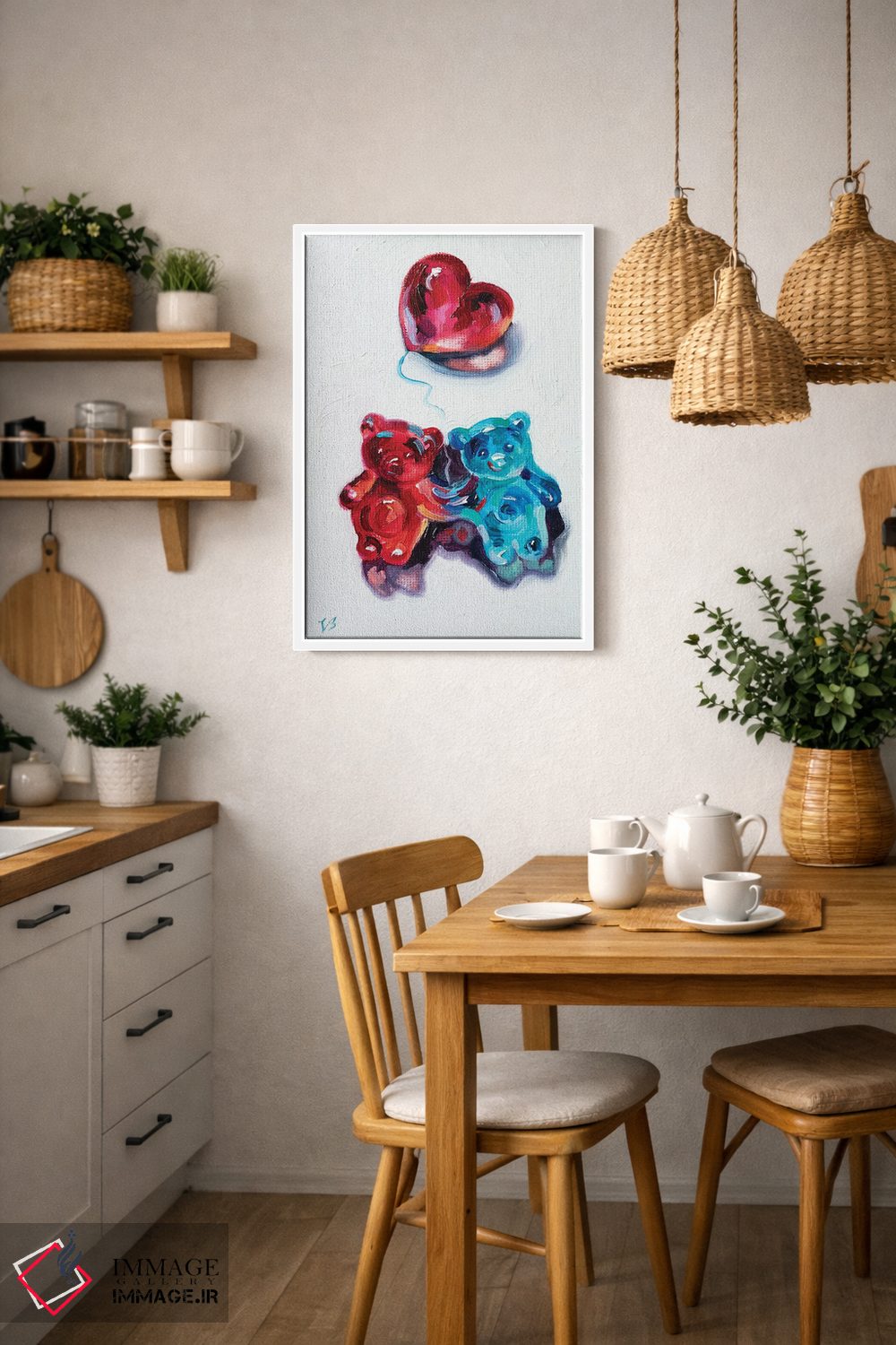 تابلو دکوراتیو زوج خرس پلاستیکی اثر کاتارینا والوا - D2W