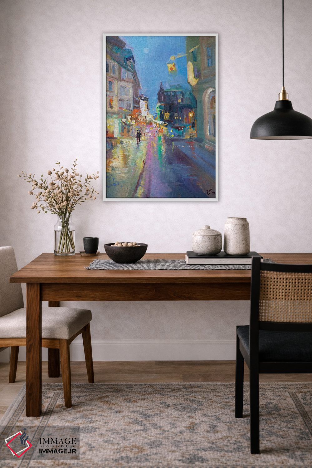 تابلو دکوراتیو غروب بارانی اثر کاتارینا والوا - D4W