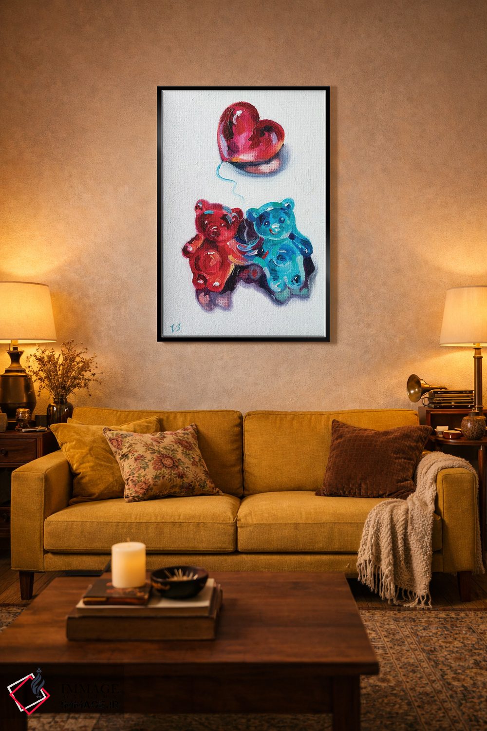 تابلو دکوراتیو زوج خرس پلاستیکی اثر کاتارینا والوا - D5B