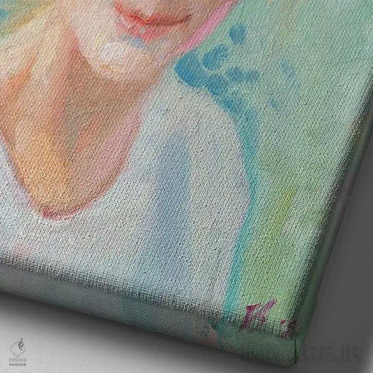 تابلو دکوراتیو گل های بهاری اثر کاتارینا والوا - نمای نزدیک بافت بوم