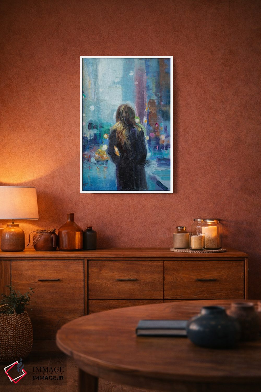 تابلو دکوراتیو روز بارانی در شهر اثر کاتارینا والوا - D3W