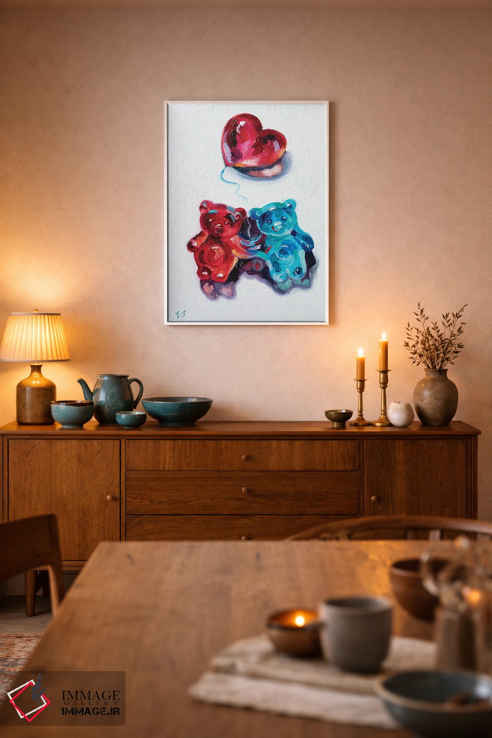 تابلو دکوراتیو زوج خرس پلاستیکی اثر کاتارینا والوا - D6W