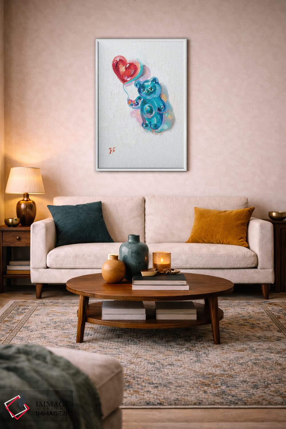 تابلو دکوراتیو خرس پلاستیکی با قلب اثر کاتارینا والوا - D4W