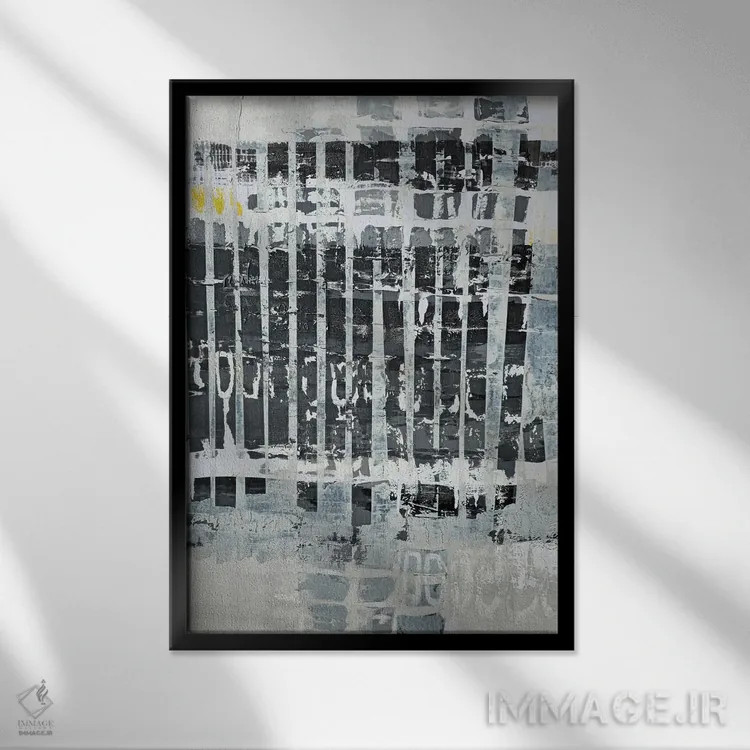 تابلو انتزاعی رستروس ۱ اثر کاترین شوایندن هامر - نمای قابدار مشکی