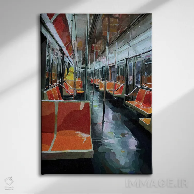 تابلو دکوراتیو مسافر روزانه اثر کیت تامسون - نمای روبهرو روی دیوار