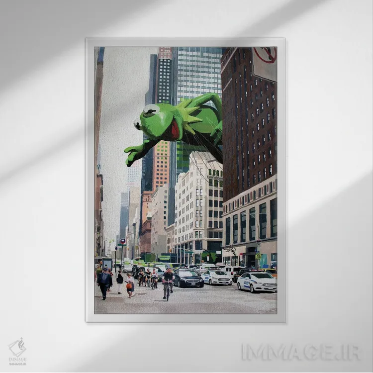 تابلو دکوراتیو سبزینه اثر کیت تامسون - نمای قابدار سفید