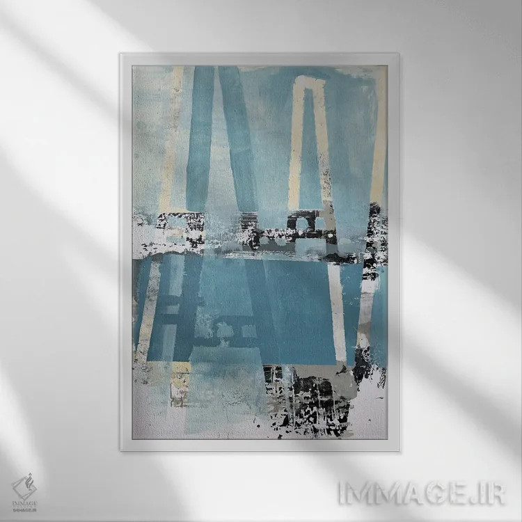 تابلو انتزاعی رستروس ۶ اثر کاترین شوایندن هامر - نمای قابدار سفید
