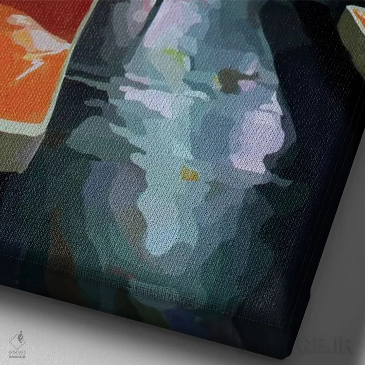 تابلو دکوراتیو مسافر روزانه اثر کیت تامسون - نمای نزدیک بافت بوم