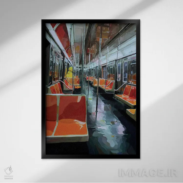 تابلو دکوراتیو مسافر روزانه اثر کیت تامسون - نمای قابدار مشکی