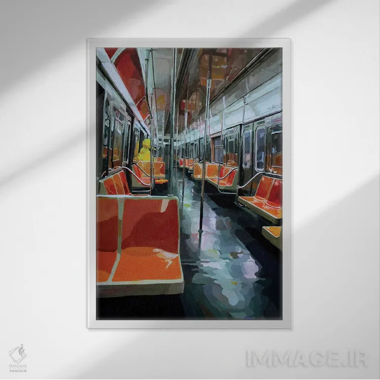 تابلو دکوراتیو مسافر روزانه اثر کیت تامسون - نمای قابدار سفید